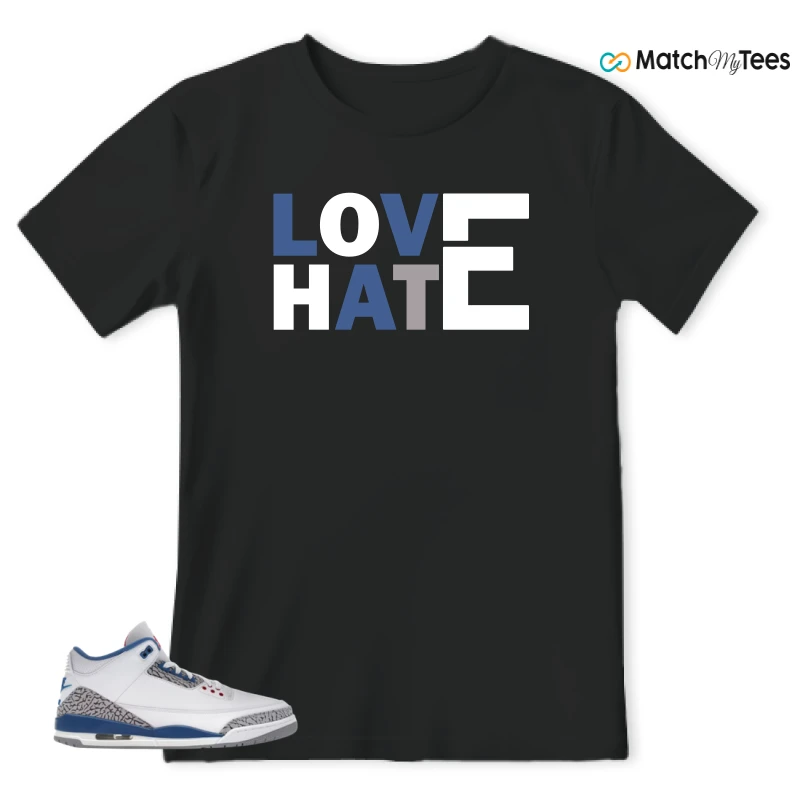 NIKE JORDAN 3 RETRO TRUE BLUE (2026) SNEAKER Matching Tees t-shirt