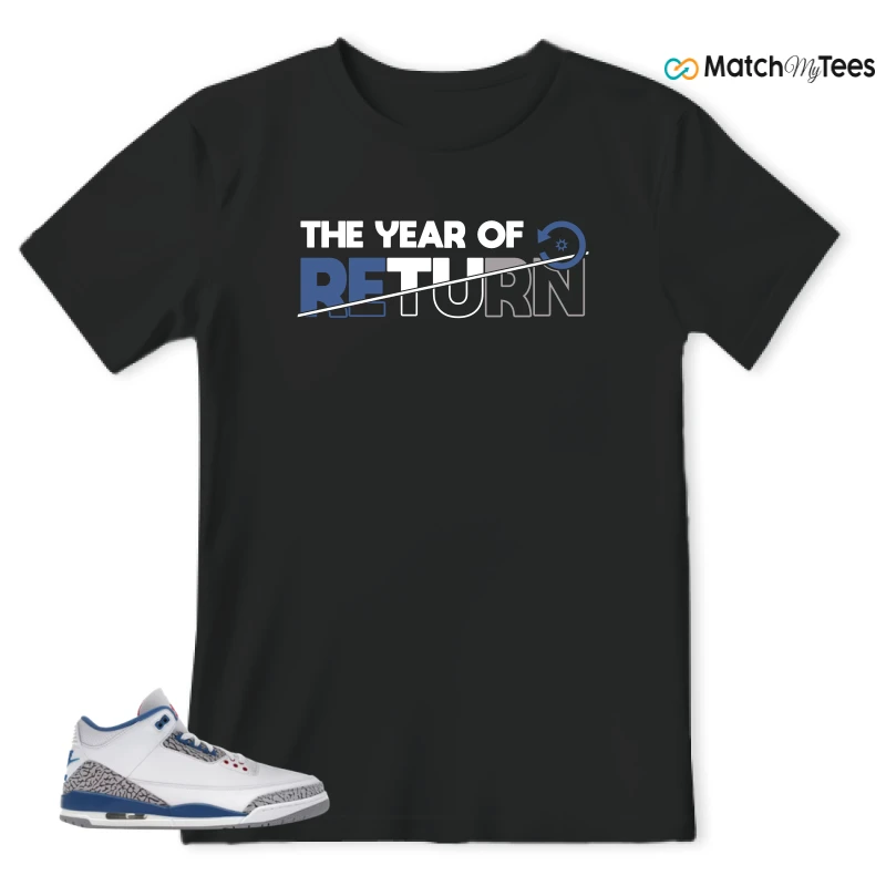 NIKE JORDAN 3 RETRO TRUE BLUE (2026) SNEAKER Matching Tees t-shirt