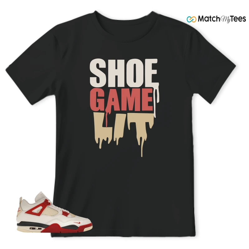 NIKE JORDAN 4 RETRO OG NIGEL SYLVESTER BRICK AFTER BRICK SNEAKER/SAIL/CINNABAR/ANTHRACITE/MUSLIN matching T-shirt