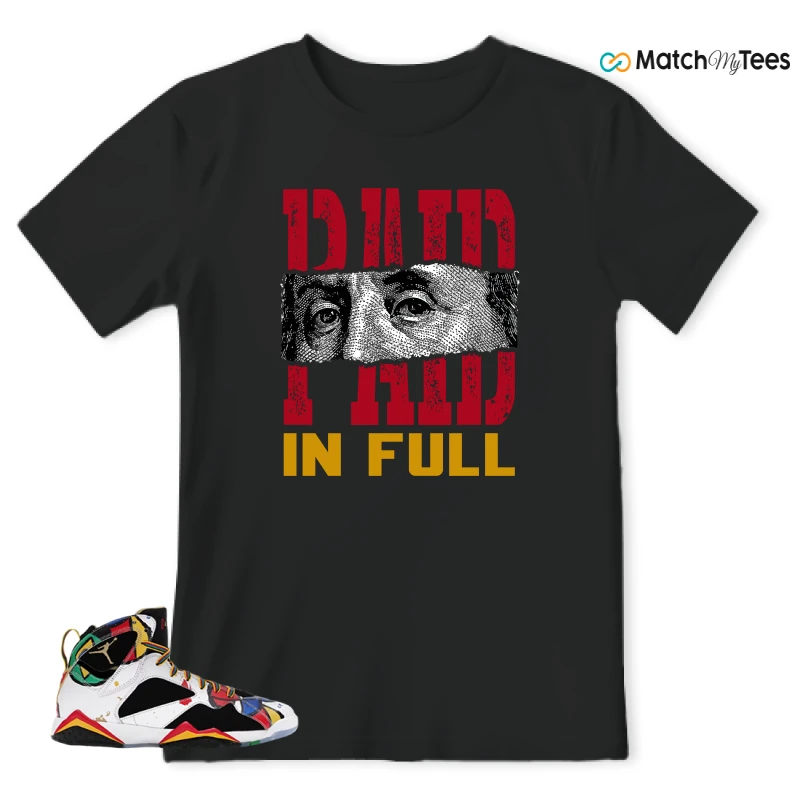 NIKE JORDAN 7 RETRO MIRO (2026) SNEAKER/WHITE/METALLIC GOLD/SPORT RED/VARSITY ROYAL matching T-shirt