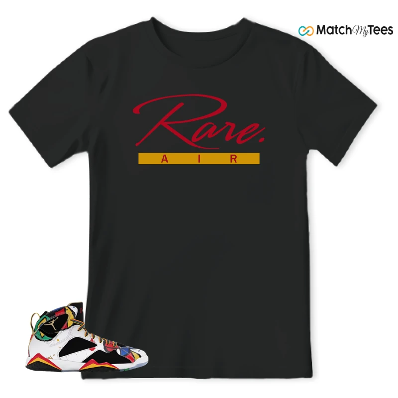 NIKE JORDAN 7 RETRO MIRO (2026) SNEAKER/WHITE/METALLIC GOLD/SPORT RED/VARSITY ROYAL matching T-shirt