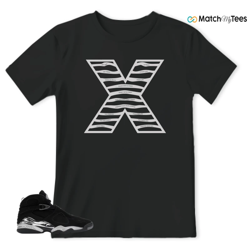 NIKE JORDAN 8 RETRO CHROME (2026) SNEAKER Matching Tees t-shirt