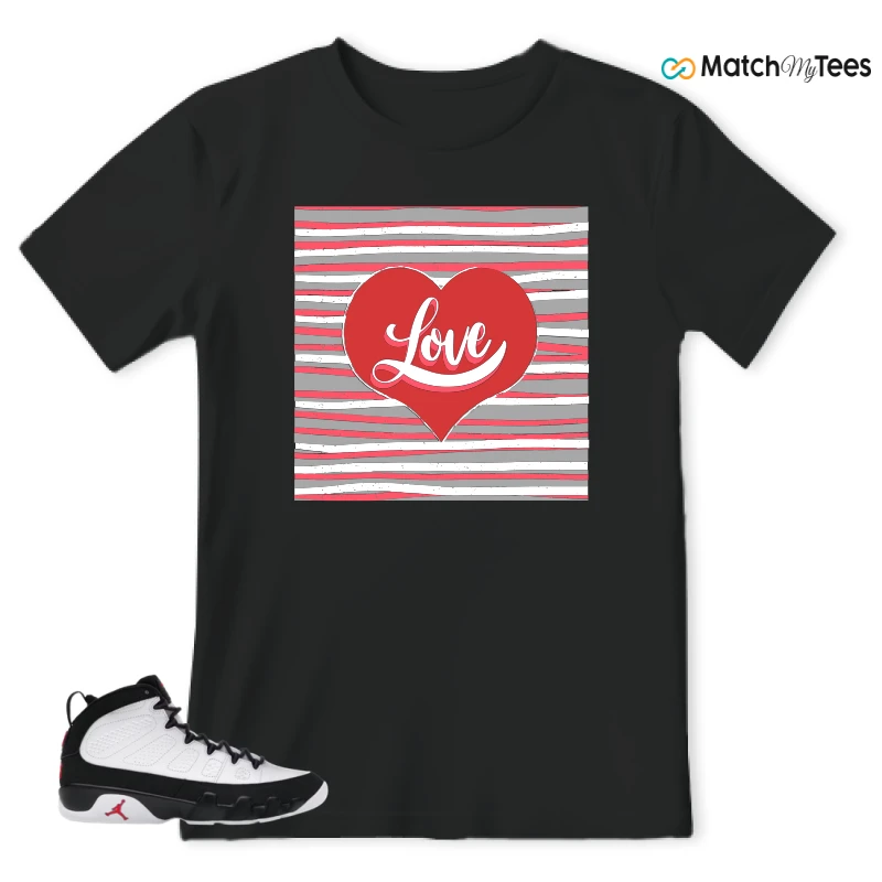 NIKE JORDAN 9 RETRO OG SPACE JAM (2026) SNEAKER/WHITE/BLACK/TRUE RED matching T-shirt