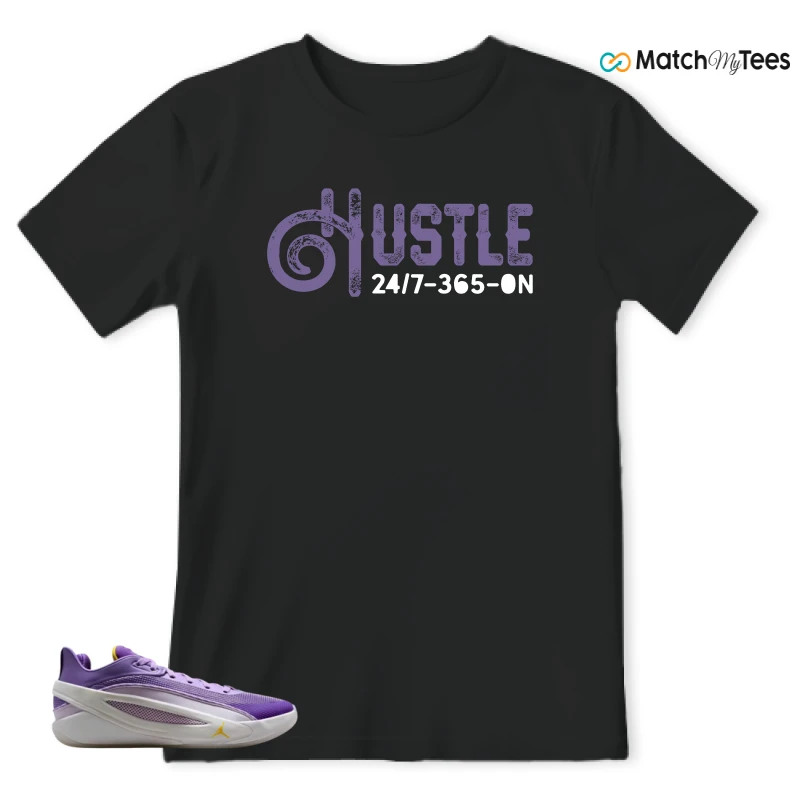 NIKE JORDAN LUKA 5 LAKERS SNEAKER/WHITE/ATOMIC VIOLET/WILD BERRY/WHITE matching T-shirt