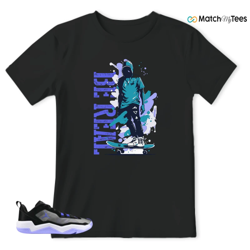 NIKE JORDAN ONE TAKE 4 PF PURPLE BLACK SNEAKER Matching Tees t-shirt