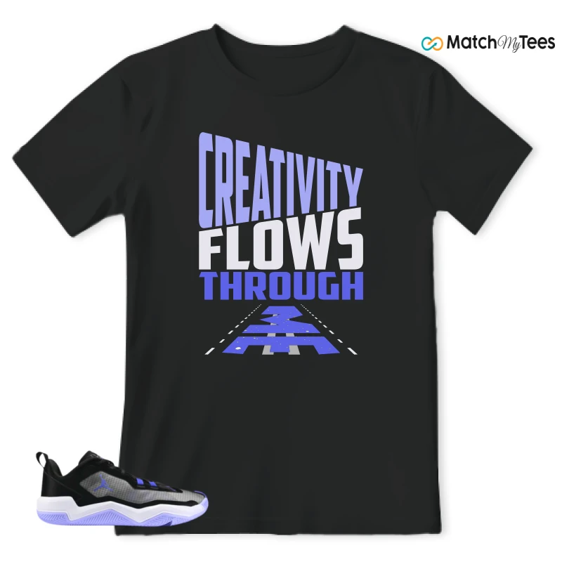 Creativity Flows Through Me Black matching T-shirt T-shirt