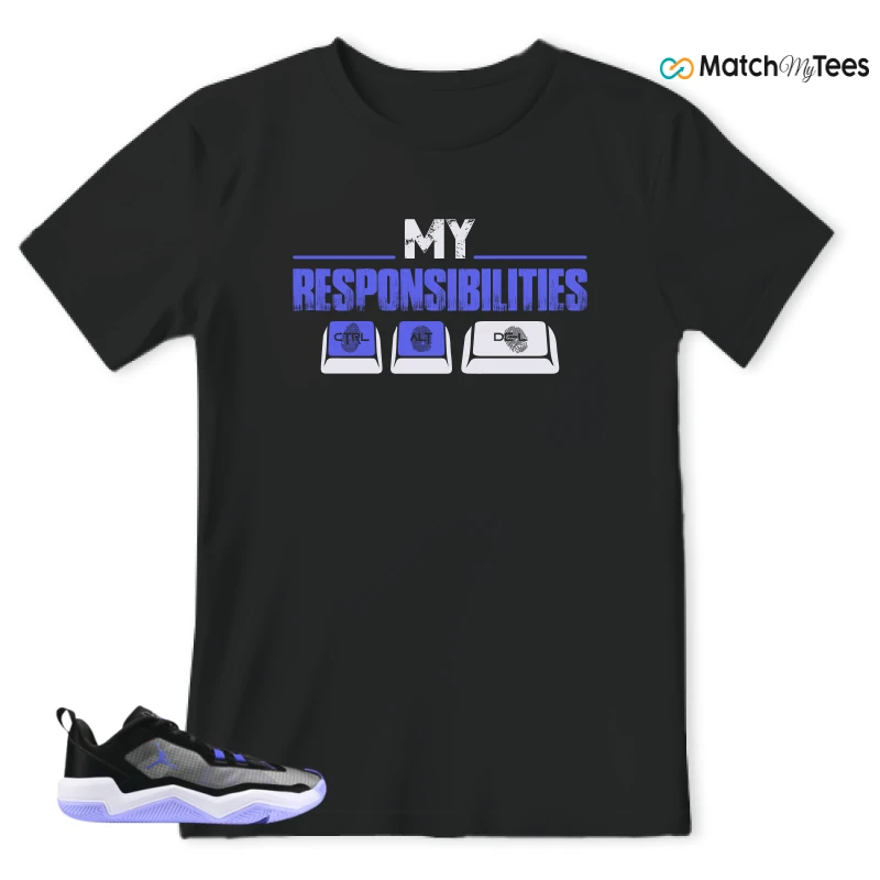 NIKE JORDAN ONE TAKE 4 PF PURPLE BLACK SNEAKER Matching Tees t-shirt