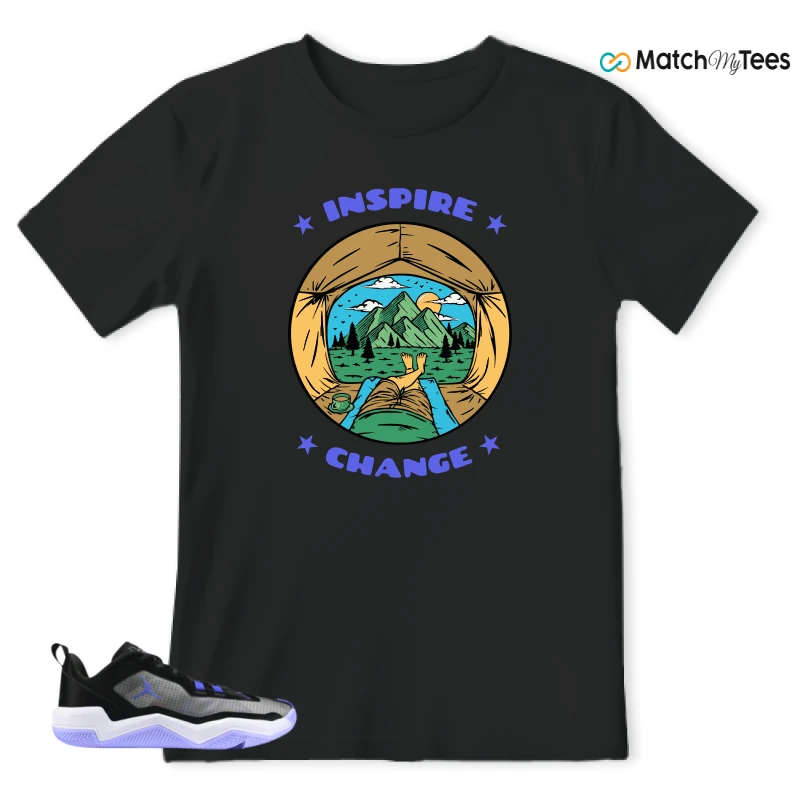 NIKE JORDAN ONE TAKE 4 PF PURPLE BLACK SNEAKER Matching Tees t-shirt
