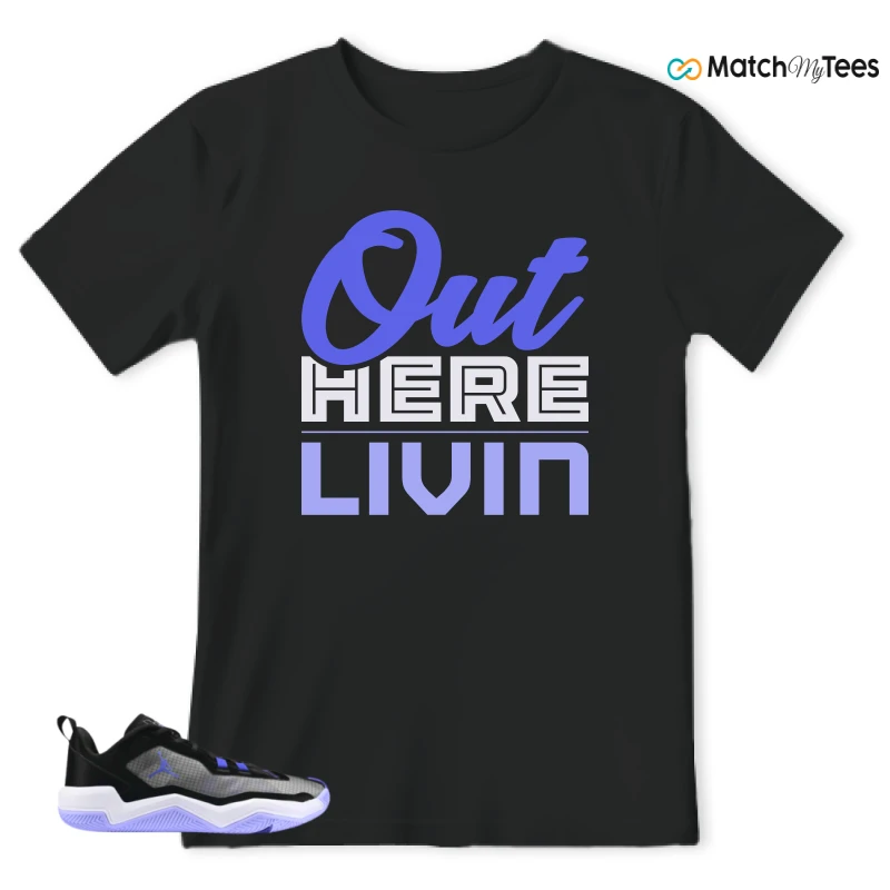 NIKE JORDAN ONE TAKE 4 PF PURPLE BLACK SNEAKER Matching Tees t-shirt