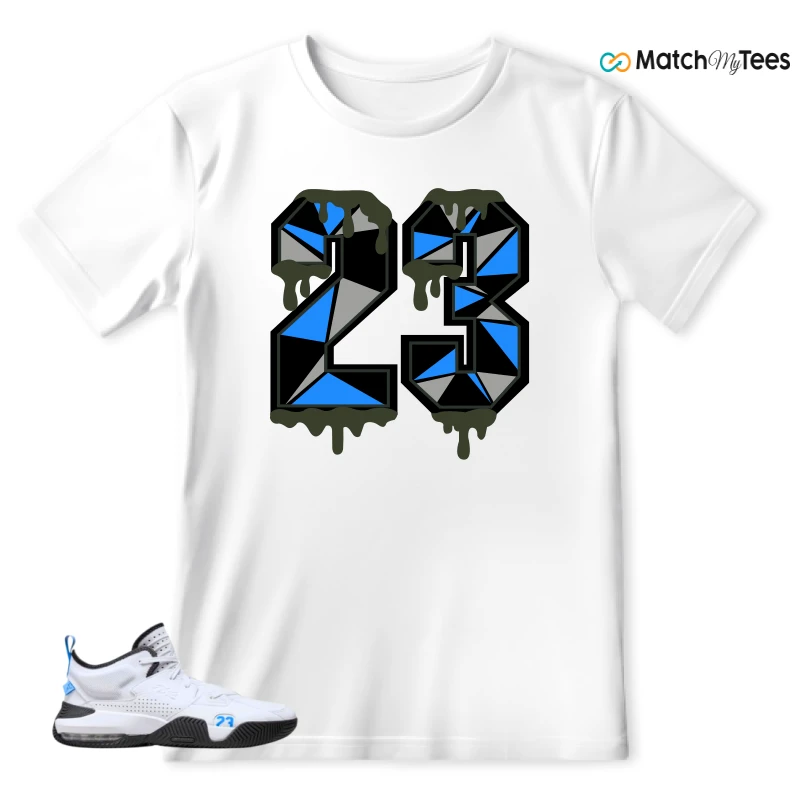 NIKE JORDAN STAY LOYAL 2 WHITE BLACK BLUE SNEAKER Matching Tees t-shirt