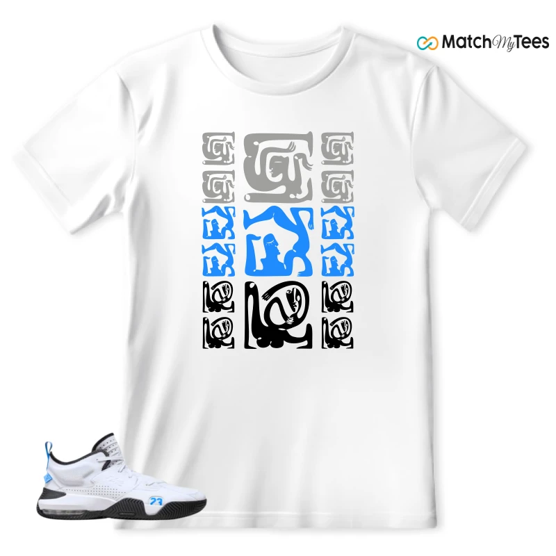 NIKE JORDAN STAY LOYAL 2 WHITE BLACK BLUE SNEAKER Matching Tees t-shirt