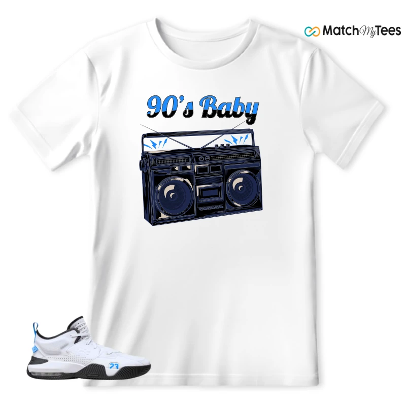 NIKE JORDAN STAY LOYAL 2 WHITE BLACK BLUE SNEAKER Matching Tees t-shirt