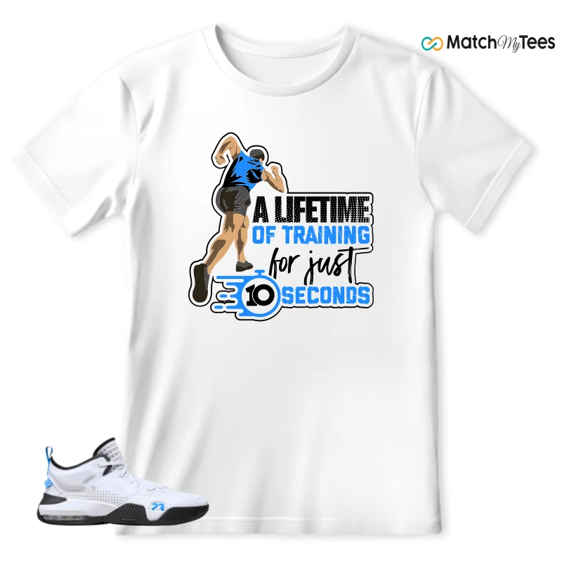 NIKE JORDAN STAY LOYAL 2 WHITE BLACK BLUE SNEAKER Matching Tees t-shirt