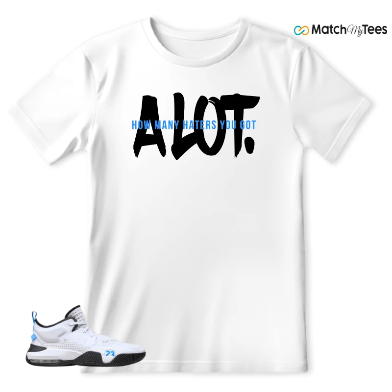 NIKE JORDAN STAY LOYAL 2 WHITE BLACK BLUE SNEAKER Matching Tees t-shirt