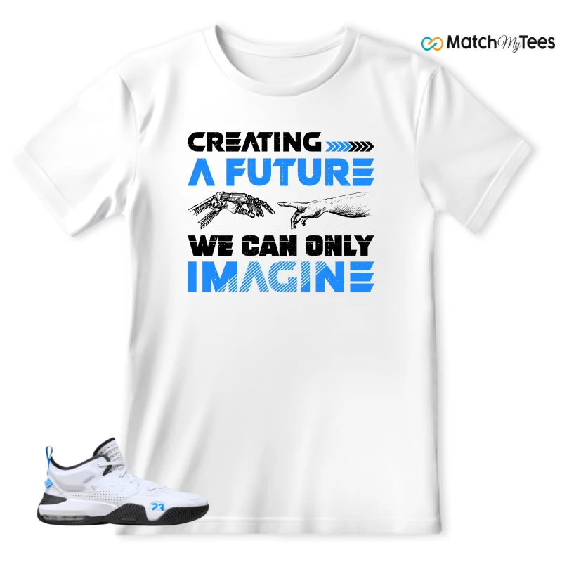 NIKE JORDAN STAY LOYAL 2 WHITE BLACK BLUE SNEAKER Matching Tees t-shirt