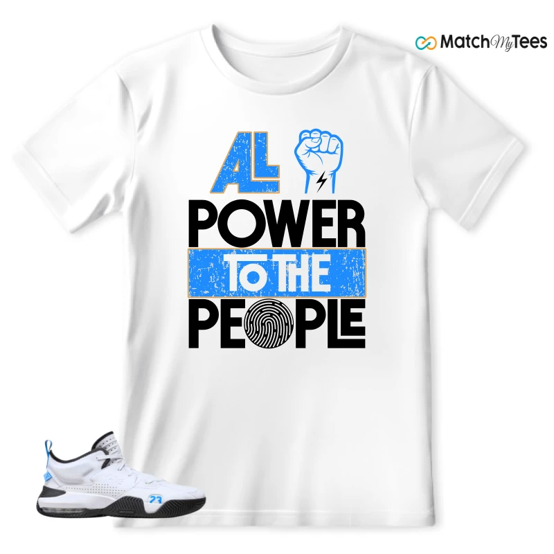 NIKE JORDAN STAY LOYAL 2 WHITE BLACK BLUE SNEAKER Matching Tees t-shirt