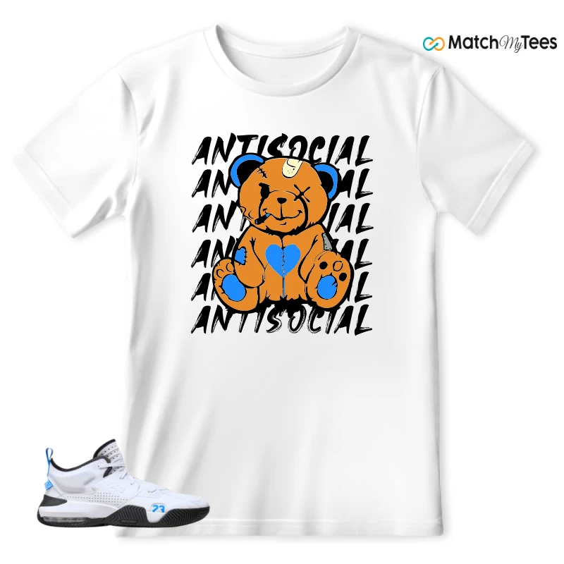 NIKE JORDAN STAY LOYAL 2 WHITE BLACK BLUE SNEAKER Matching Tees t-shirt