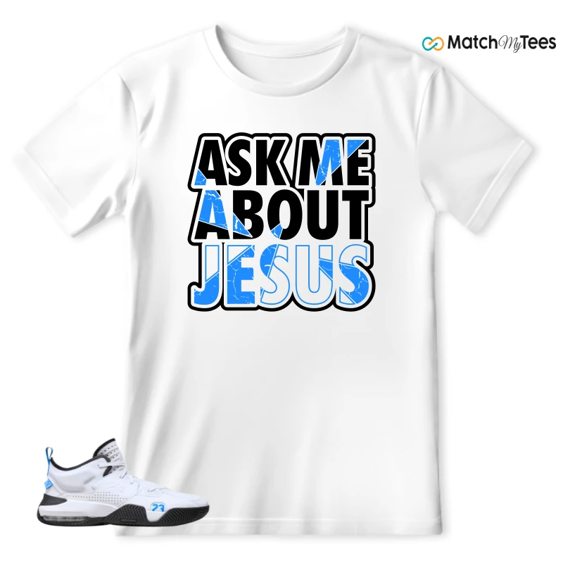 NIKE JORDAN STAY LOYAL 2 WHITE BLACK BLUE SNEAKER Matching Tees t-shirt