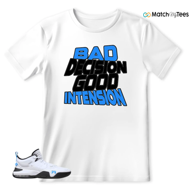 NIKE JORDAN STAY LOYAL 2 WHITE BLACK BLUE SNEAKER Matching Tees t-shirt