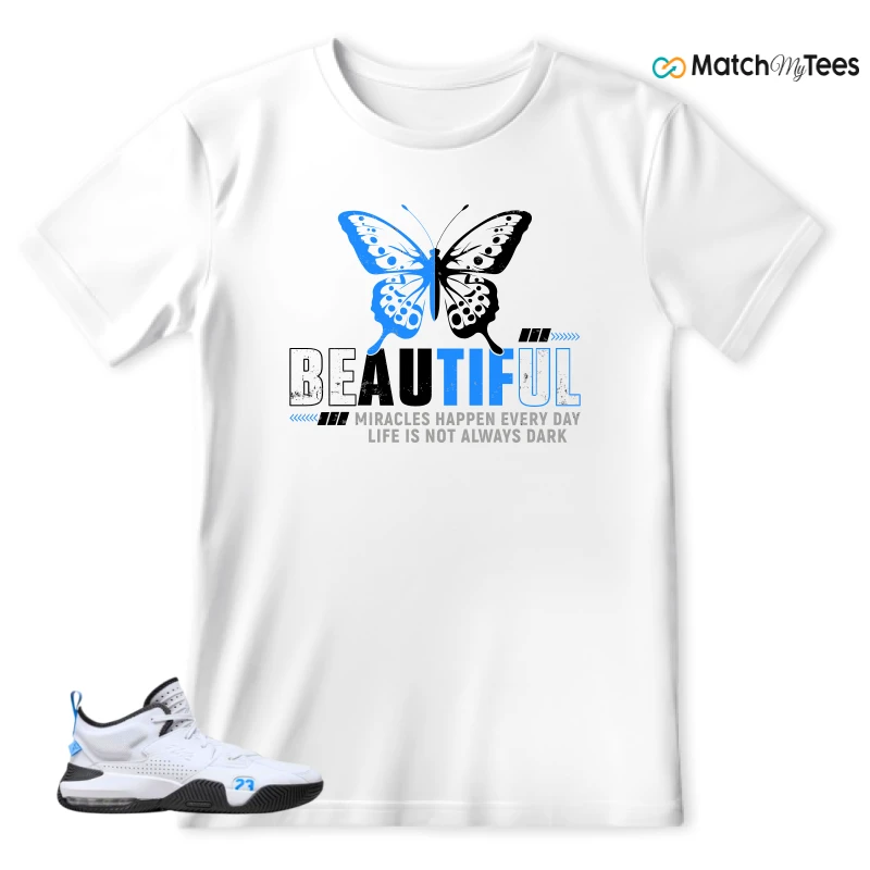 NIKE JORDAN STAY LOYAL 2 WHITE BLACK BLUE SNEAKER Matching Tees t-shirt