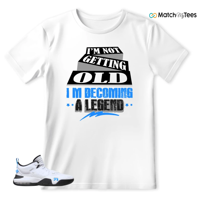 NIKE JORDAN STAY LOYAL 2 WHITE BLACK BLUE SNEAKER Matching Tees t-shirt