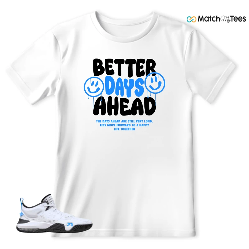 NIKE JORDAN STAY LOYAL 2 WHITE BLACK BLUE SNEAKER Matching Tees t-shirt