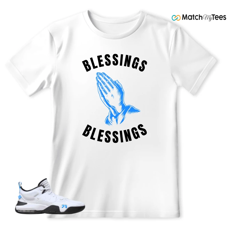 NIKE JORDAN STAY LOYAL 2 WHITE BLACK BLUE SNEAKER Matching Tees t-shirt