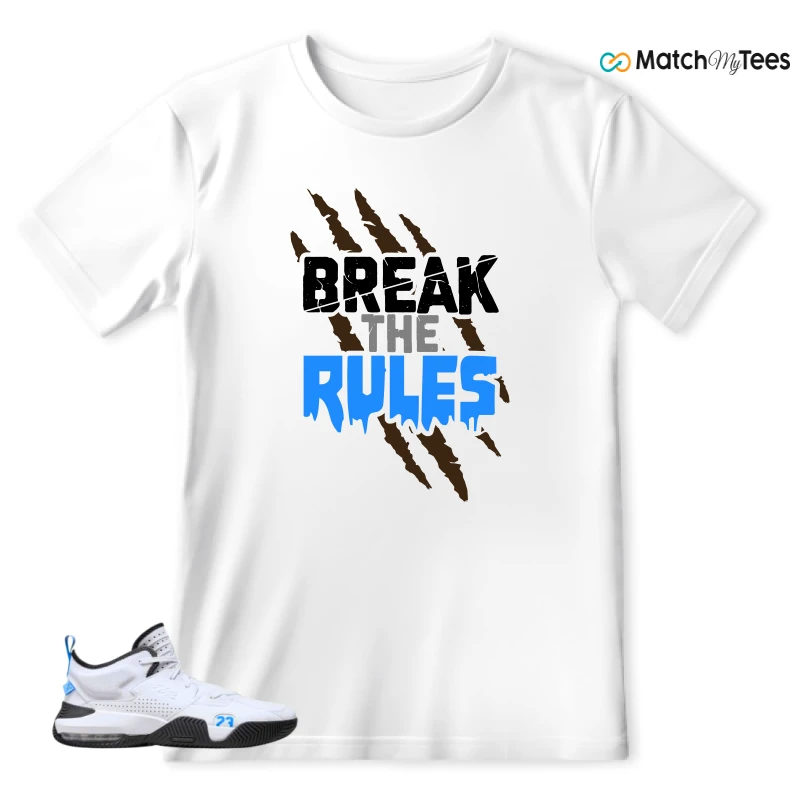NIKE JORDAN STAY LOYAL 2 WHITE BLACK BLUE SNEAKER Matching Tees t-shirt