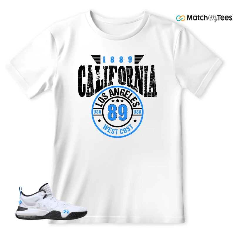 NIKE JORDAN STAY LOYAL 2 WHITE BLACK BLUE SNEAKER Matching Tees t-shirt