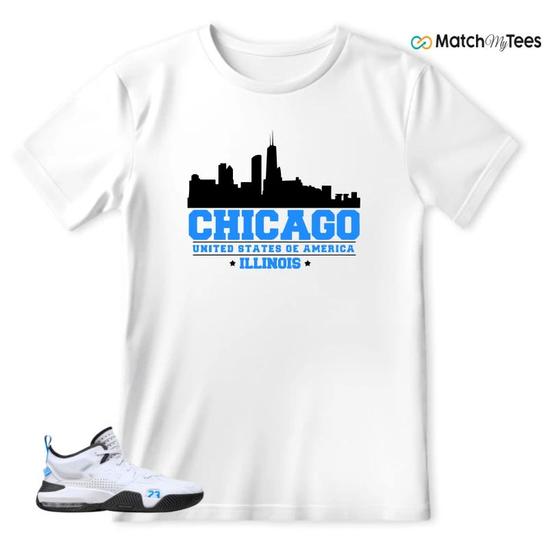 NIKE JORDAN STAY LOYAL 2 WHITE BLACK BLUE SNEAKER Matching Tees t-shirt