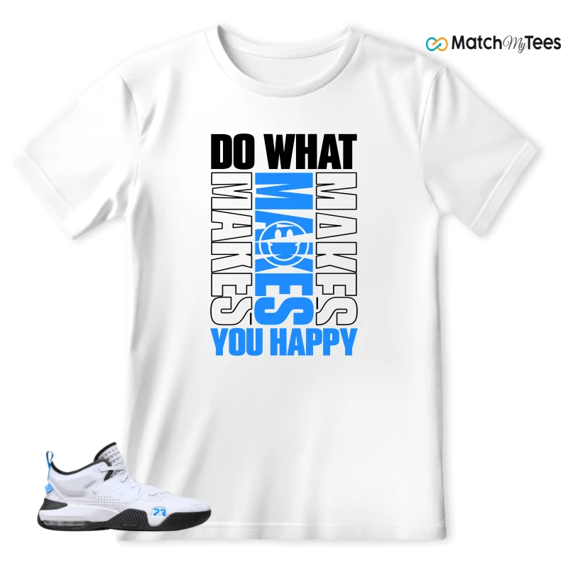 NIKE JORDAN STAY LOYAL 2 WHITE BLACK BLUE SNEAKER Matching Tees t-shirt