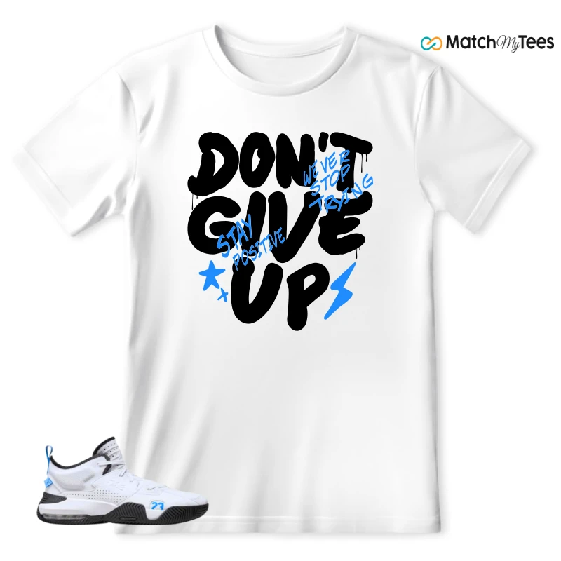 NIKE JORDAN STAY LOYAL 2 WHITE BLACK BLUE SNEAKER Matching Tees t-shirt