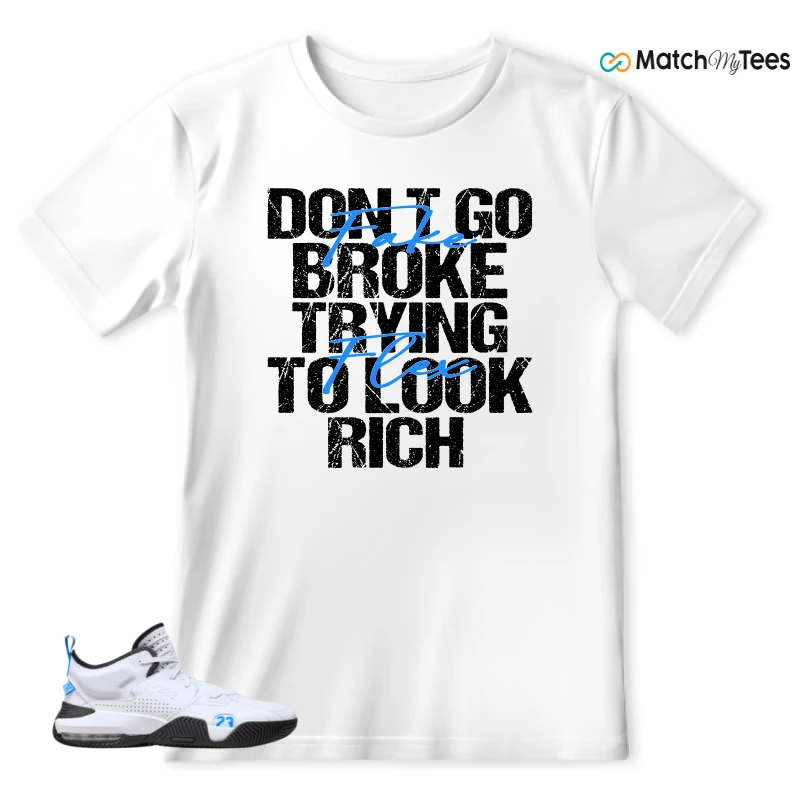 NIKE JORDAN STAY LOYAL 2 WHITE BLACK BLUE SNEAKER Matching Tees t-shirt