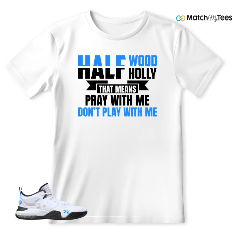 NIKE JORDAN STAY LOYAL 2 WHITE BLACK BLUE SNEAKER Matching Tees t-shirt