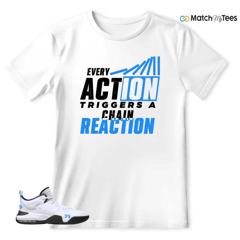 NIKE JORDAN STAY LOYAL 2 WHITE BLACK BLUE SNEAKER Matching Tees t-shirt