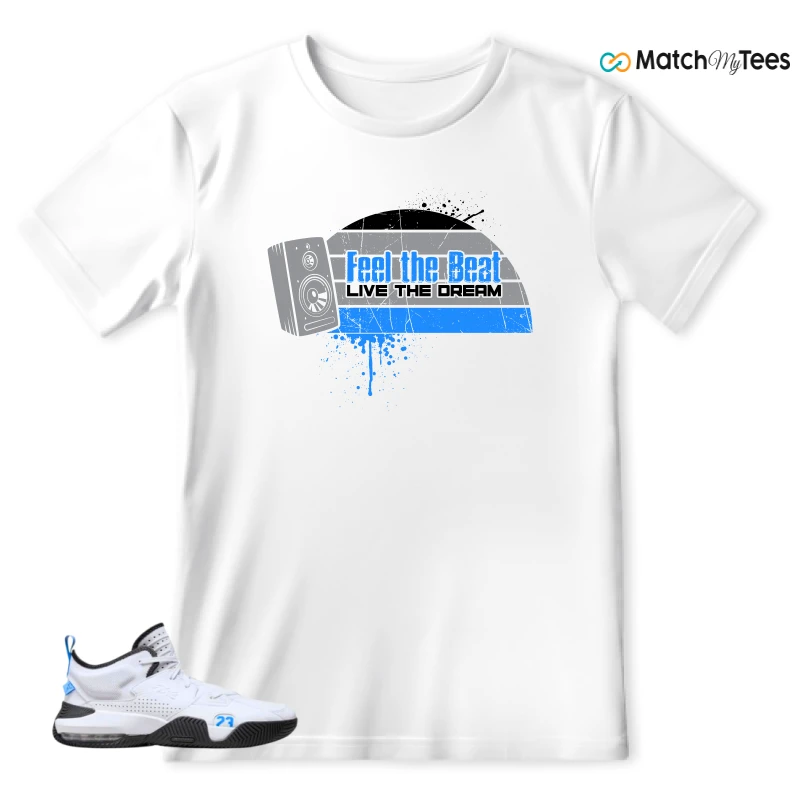 NIKE JORDAN STAY LOYAL 2 WHITE BLACK BLUE SNEAKER Matching Tees t-shirt