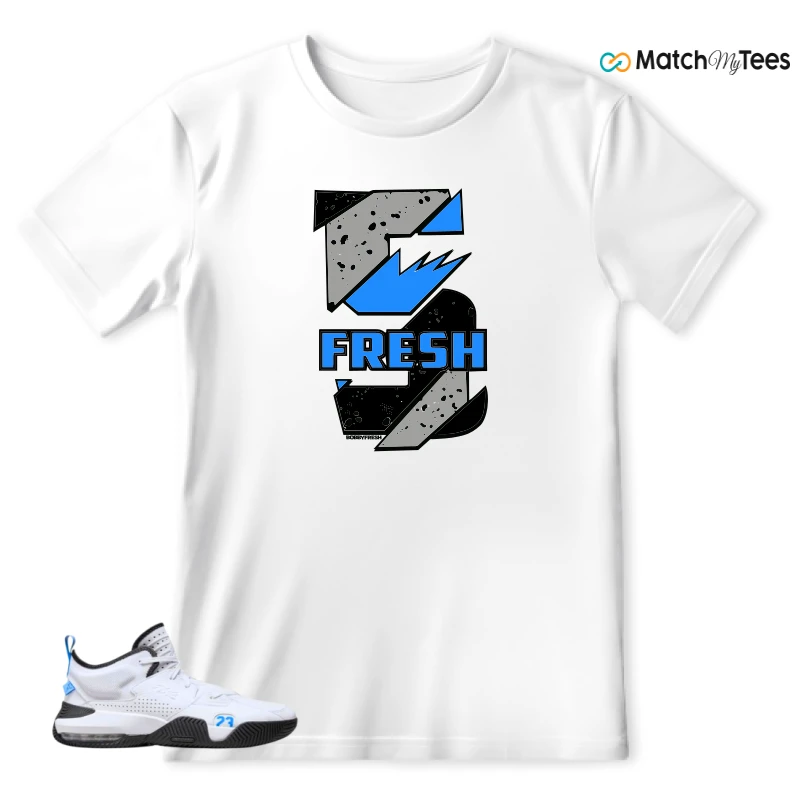 NIKE JORDAN STAY LOYAL 2 WHITE BLACK BLUE SNEAKER Matching Tees t-shirt