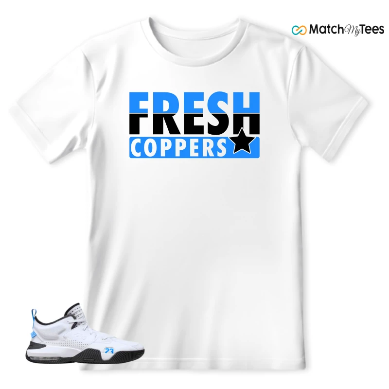 NIKE JORDAN STAY LOYAL 2 WHITE BLACK BLUE SNEAKER Matching Tees t-shirt