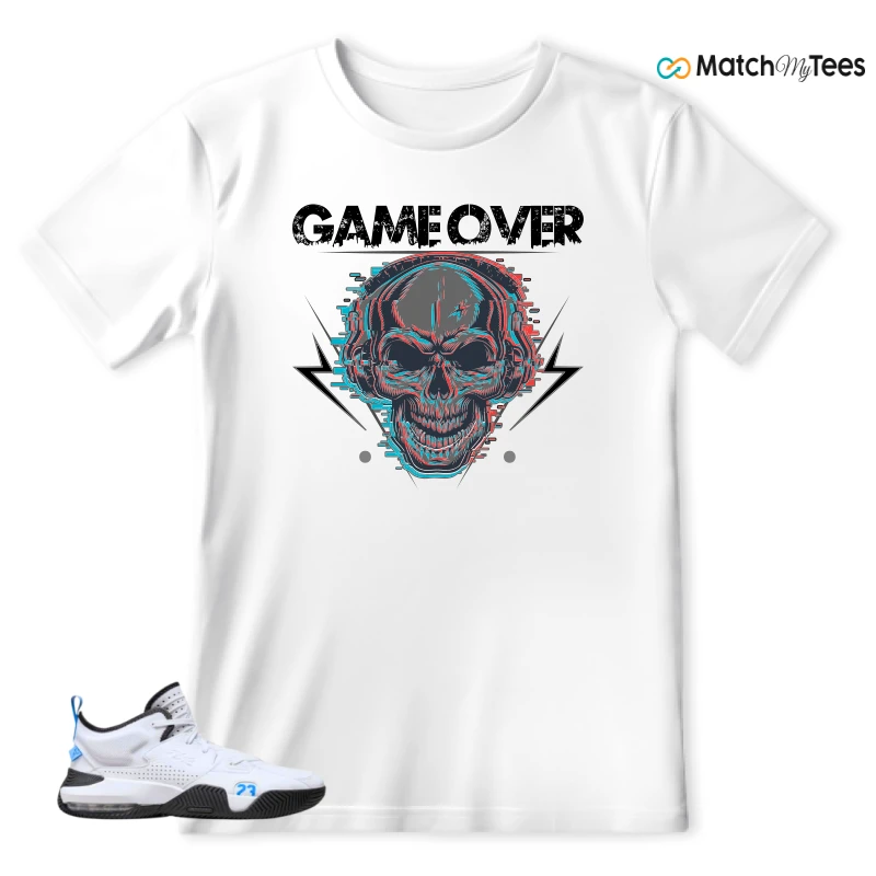 NIKE JORDAN STAY LOYAL 2 WHITE BLACK BLUE SNEAKER Matching Tees t-shirt