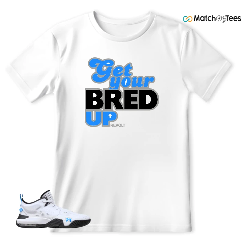 NIKE JORDAN STAY LOYAL 2 WHITE BLACK BLUE SNEAKER Matching Tees t-shirt