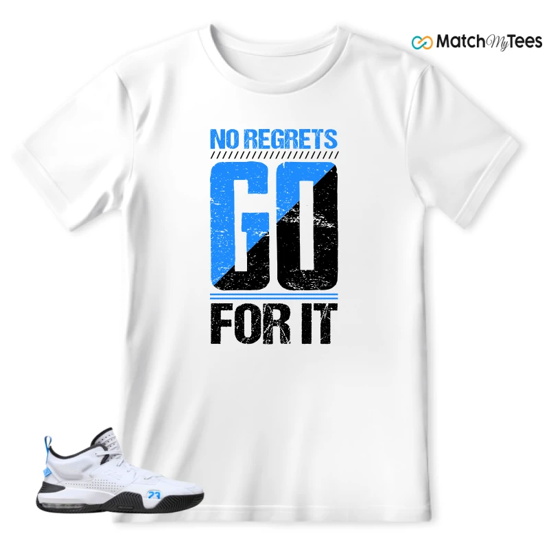 NIKE JORDAN STAY LOYAL 2 WHITE BLACK BLUE SNEAKER Matching Tees t-shirt