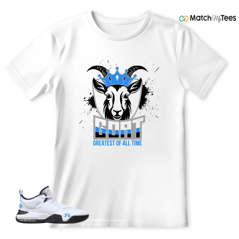NIKE JORDAN STAY LOYAL 2 WHITE BLACK BLUE SNEAKER Matching Tees t-shirt