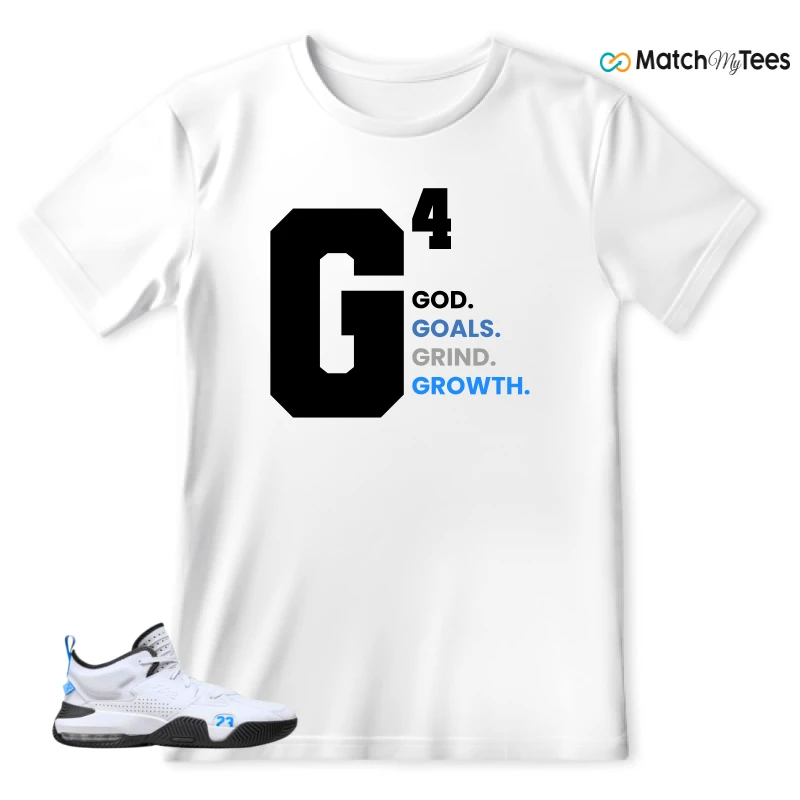 NIKE JORDAN STAY LOYAL 2 WHITE BLACK BLUE SNEAKER Matching Tees t-shirt