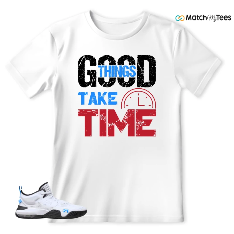 NIKE JORDAN STAY LOYAL 2 WHITE BLACK BLUE SNEAKER Matching Tees t-shirt