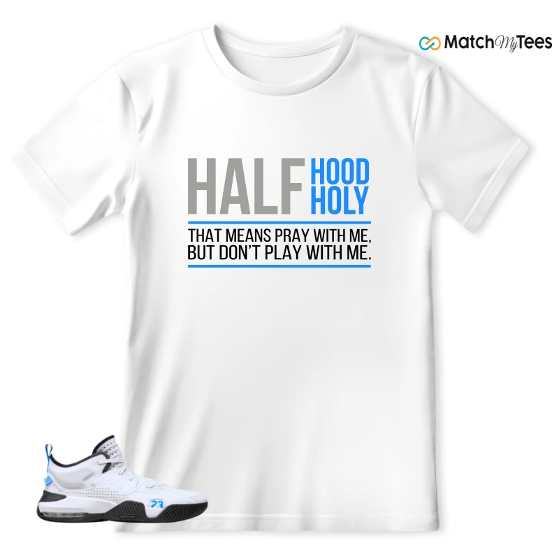 NIKE JORDAN STAY LOYAL 2 WHITE BLACK BLUE SNEAKER Matching Tees t-shirt