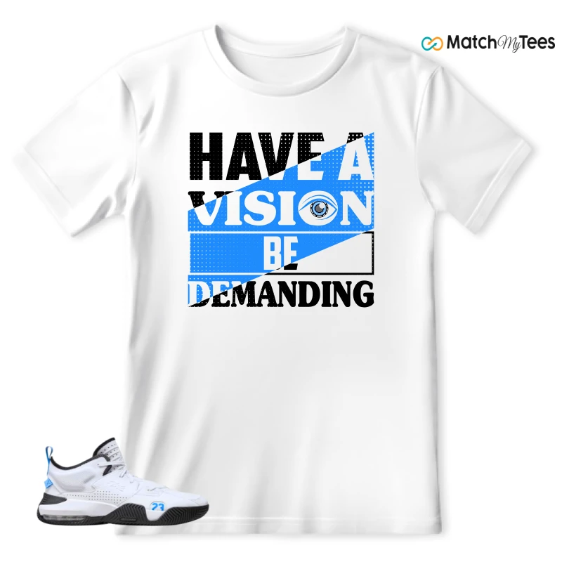 NIKE JORDAN STAY LOYAL 2 WHITE BLACK BLUE SNEAKER Matching Tees t-shirt