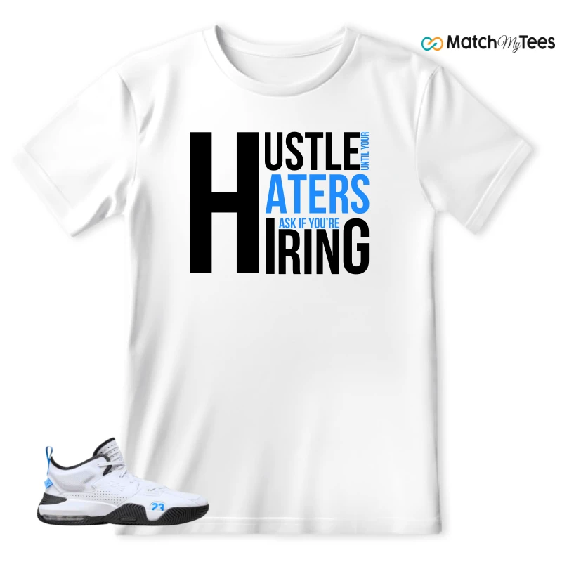 NIKE JORDAN STAY LOYAL 2 WHITE BLACK BLUE SNEAKER Matching Tees t-shirt