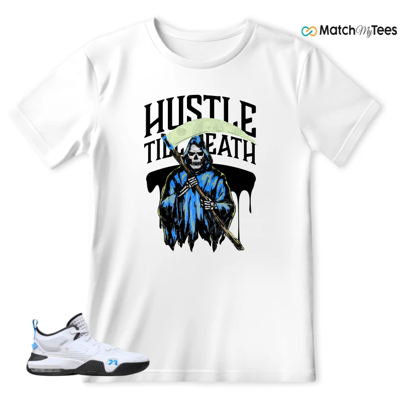 NIKE JORDAN STAY LOYAL 2 WHITE BLACK BLUE SNEAKER Matching Tees t-shirt