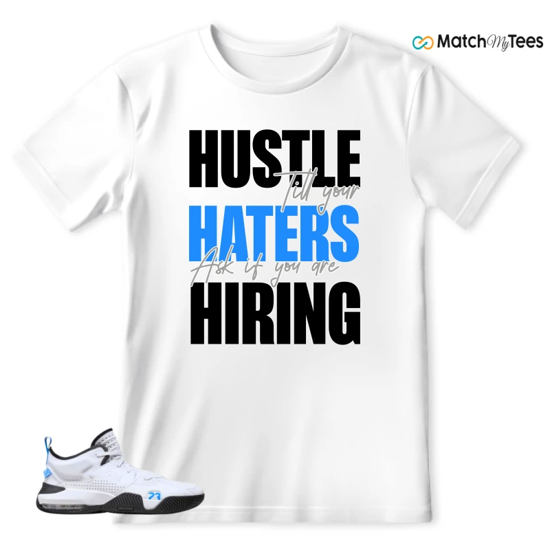 NIKE JORDAN STAY LOYAL 2 WHITE BLACK BLUE SNEAKER Matching Tees t-shirt