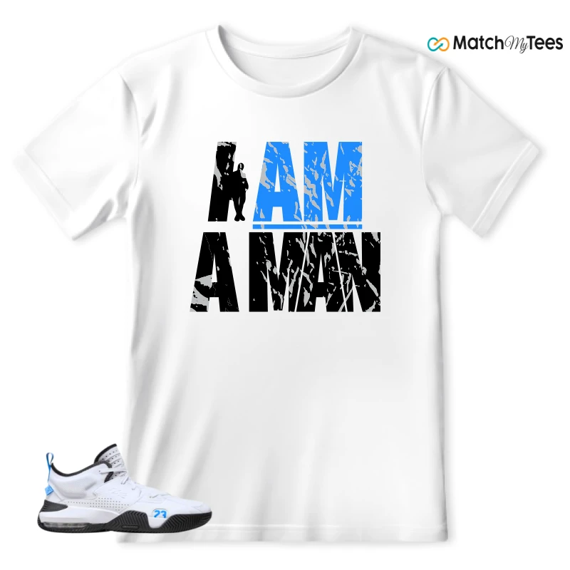 NIKE JORDAN STAY LOYAL 2 WHITE BLACK BLUE SNEAKER Matching Tees t-shirt